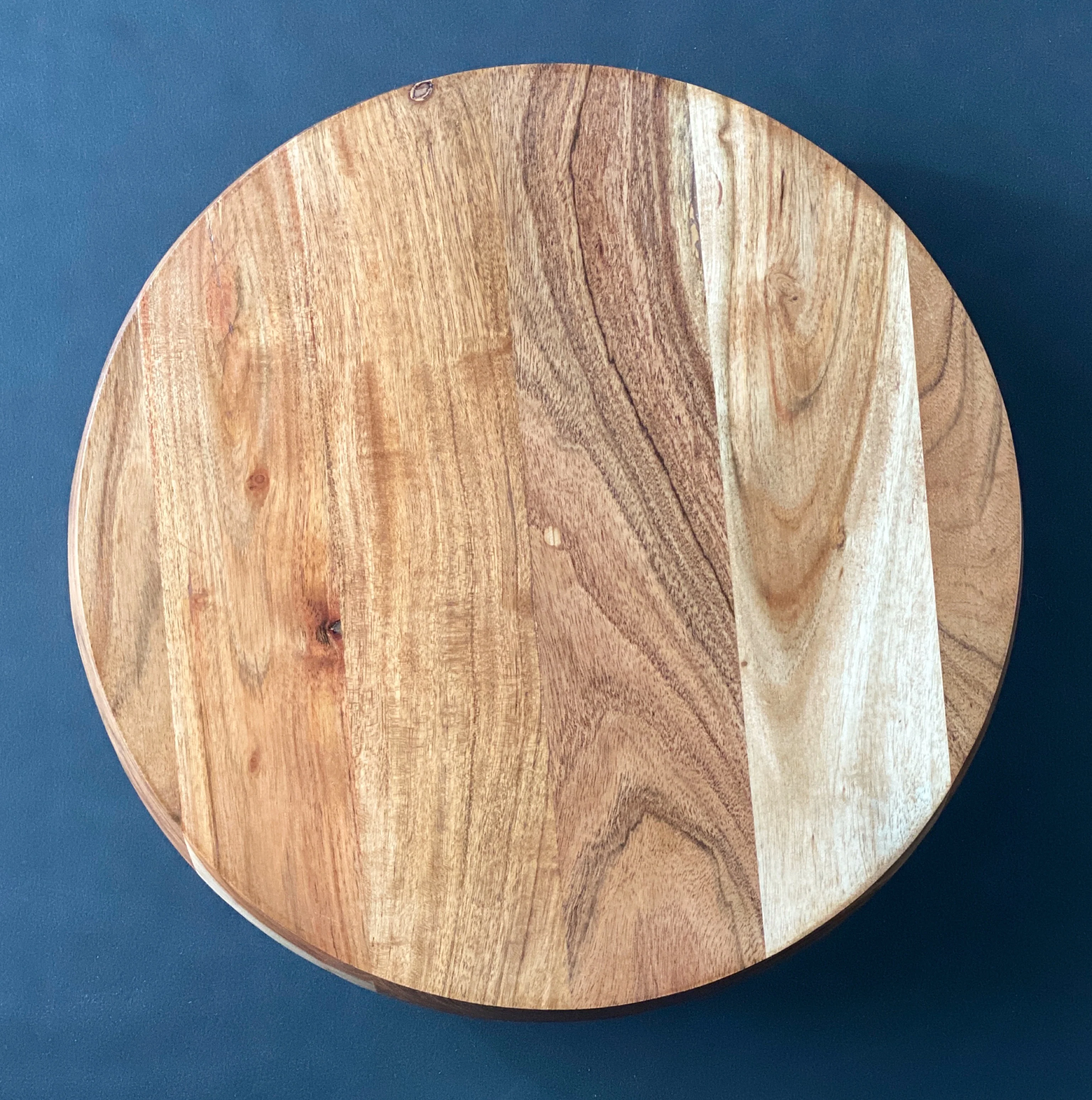 Carved Wood Footed Serving Tray - Medium - Image 3